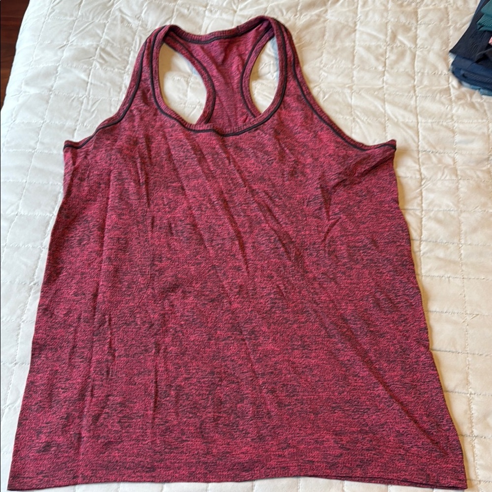 Lululemon Athletica Pink & Black Swiftly Tech Top